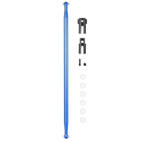 ZenithRide 1/10 Maßstab RC Car 4WD 4x4 Kurzerlauf kompatibler Metallcenter Hauptantriebswelle mit Montagehalterung für Off -Straßenfahrzeug -Teile(Blue) von ZenithRide