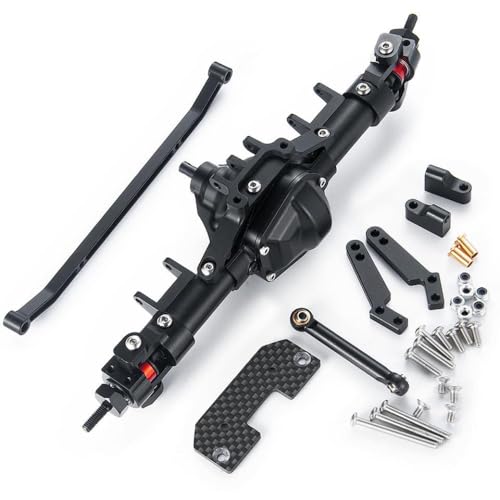 ZenithRide 1/10 RC Crawler Car Compatible Complete Metall vordere Mitte der Hinterachse mit Servo -Mount -Upgrade -Teilen(Front) von ZenithRide