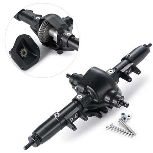 ZenithRide 1/10 RC Crawler Car Compatible Complete Metall vordere Mitte der Hinterachse mit Servo -Mount -Upgrade -Teilen(Rear) von ZenithRide