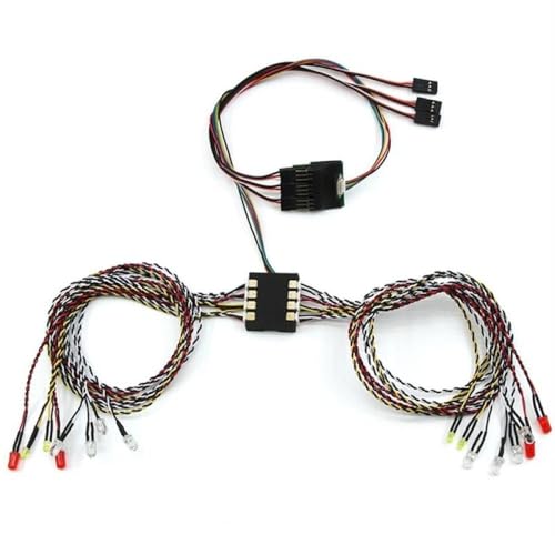 ZenithRide 1/8 1/10 skaliertes RC -Auto -Lichtkit mit 16 -Vorderlampen Drehen Signale Bremslichter kompatibel mit verschiedenen RC -Modellen ZenithRide 1/8 1/10 skaliertes RC -Auto -Lichtkit mit 16 -Vorderlampen Drehen Signale Bremslichter kompatibel mit verschiedenen RC -Modellen von ZenithRide