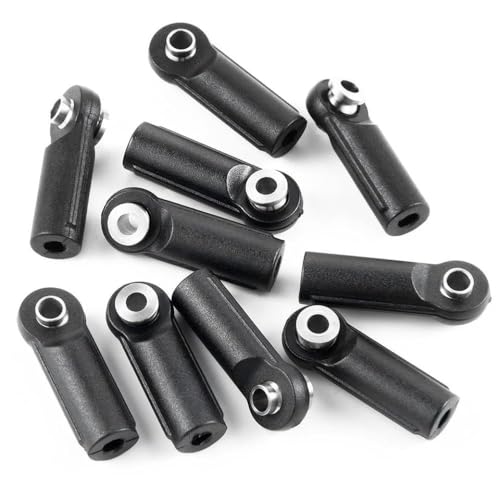 ZenithRide 10pcs M4 Kunststoffverknüpfungsstabendkugeln Fugenkopf Takt-Gewinde kompatibel mit 1 10-Skala-RC-Auto-Upgrade-Teilen(Type D 10Pcs) von ZenithRide
