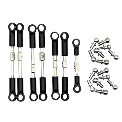 ZenithRide 144001 144002 144010 124007 124016 124017 124019 Ersatzstange Bindung Servo Link Stange Lenkbecher Set kompatibel mit RC -Autoteilen(B) von ZenithRide
