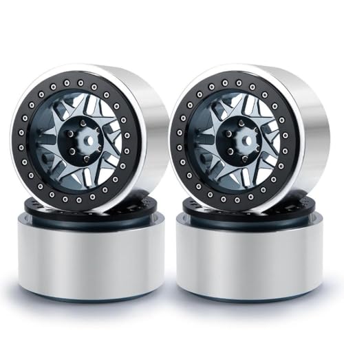 ZenithRide 2,9 -Zoll -Beadlock -Metallradfelgen mit 1/6 -Skala -RC -Autos wie SCX6 AXI05000 AXI05001 Trail Honcho Upgrade -Teile kompatibel(Titanium 4PCS) von ZenithRide
