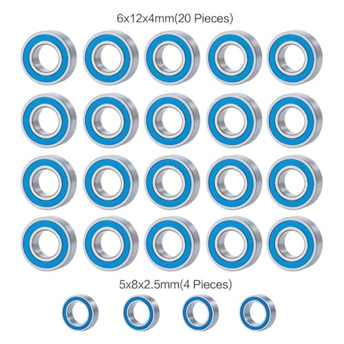ZenithRide 24 pcs versiegelte Lager Wheel Hub -Upgrade -Teile kompatibel mit 1 10 -Skala -RC -Modellen wie Clodbuster ZenithRide 24 pcs versiegelte Lager Wheel Hub -Upgrade -Teile kompatibel mit 1 10 -Skala -RC -Modellen wie Clodbuster von ZenithRide