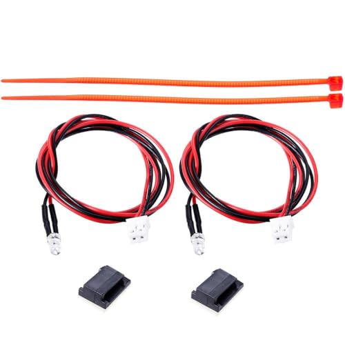 ZenithRide 2PCS PH2 0 Stecker 3mm Light Set kompatibel mit 1 14 -Skala RC -Anhänger Cargo -Car -Modell Upgrade -Zubehör(Red) von ZenithRide