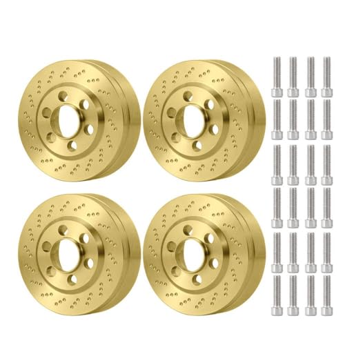 ZenithRide 2pcs Messingradgewicht für 1 9 2 2 Zoll RC -Autofelgen kompatibel mit verschiedenen Crawler -Modellen Internales Gegengewichtszubehör(4Pcs 2.2inch) von ZenithRide