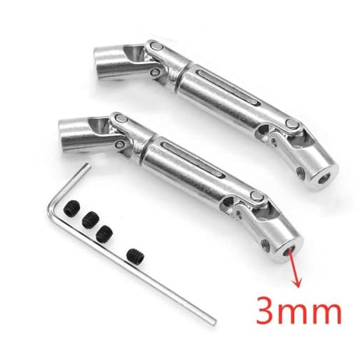 ZenithRide 2pcs Metallantriebswelle Antriebswelle kompatibel mit C14 C24 C34 MN D91 D96 D99 D99S MN90 MN98 MN99S RC Vehikel Teile Ersatzzubehör(Silver) von ZenithRide