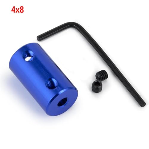 ZenithRide 4 mm 5 mm 6 mm 8 mm Aluminium -Motorantriebswelle Kupplung Koppler für RC -Bootautos Upgrade -Teile kompatibel mit verschiedenen Modellen(1Pcs 4X8) von ZenithRide