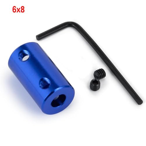 ZenithRide 4 mm 5 mm 6 mm 8 mm Aluminium -Motorantriebswelle Kupplung Koppler für RC -Bootautos Upgrade -Teile kompatibel mit verschiedenen Modellen(1Pcs 6X8) von ZenithRide