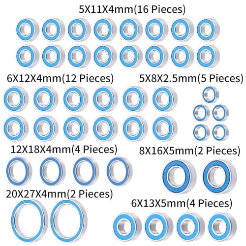 ZenithRide 45pcs Gummi -Gummi -Rad -Hub -Achsen -Lager -Kit kompatibel mit 1 10 -Skala -RC -Automodellen Aufrüstung Ersatzteile ZenithRide 45pcs Gummi -Gummi -Rad -Hub -Achsen -Lager -Kit kompatibel mit 1 10 -Skala -RC -Automodellen Aufrüstung Ersatzteile von ZenithRide