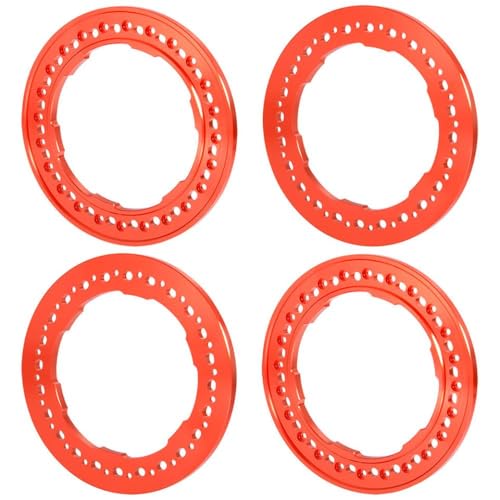 ZenithRide 4pcs 2,9 Zoll Metallradringe kompatibel mit 1 6 -Skala -RC -Autos wie SCX6 AXI05000 AXI05001 Trail Honcho Upgrade -Teile(A Red) von ZenithRide