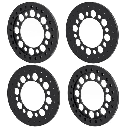 ZenithRide 4pcs 2,9 Zoll Metallradringe kompatibel mit 1 6 -Skala -RC -Autos wie SCX6 AXI05000 AXI05001 Trail Honcho Upgrade -Teile(B Black) von ZenithRide