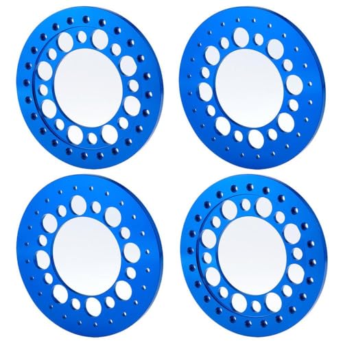 ZenithRide 4pcs 2,9 Zoll Metallradringe kompatibel mit 1 6 -Skala -RC -Autos wie SCX6 AXI05000 AXI05001 Trail Honcho Upgrade -Teile(B Blue) von ZenithRide