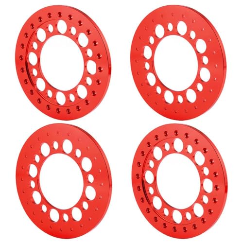 ZenithRide 4pcs 2,9 Zoll Metallradringe kompatibel mit 1 6 -Skala -RC -Autos wie SCX6 AXI05000 AXI05001 Trail Honcho Upgrade -Teile(B Red) von ZenithRide