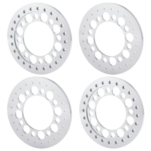 ZenithRide 4pcs 2,9 Zoll Metallradringe kompatibel mit 1 6 -Skala -RC -Autos wie SCX6 AXI05000 AXI05001 Trail Honcho Upgrade -Teile(B Silver) von ZenithRide