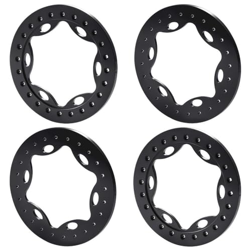 ZenithRide 4pcs 2,9 Zoll Metallradringe kompatibel mit 1 6 -Skala -RC -Autos wie SCX6 AXI05000 AXI05001 Trail Honcho Upgrade -Teile(C Black) von ZenithRide