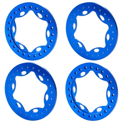 ZenithRide 4pcs 2,9 Zoll Metallradringe kompatibel mit 1 6 -Skala -RC -Autos wie SCX6 AXI05000 AXI05001 Trail Honcho Upgrade -Teile(C Blue) von ZenithRide