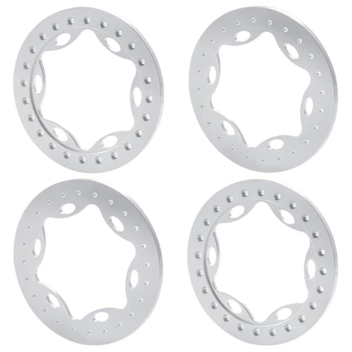 ZenithRide 4pcs 2,9 Zoll Metallradringe kompatibel mit 1 6 -Skala -RC -Autos wie SCX6 AXI05000 AXI05001 Trail Honcho Upgrade -Teile(C Silver) von ZenithRide