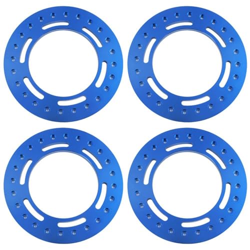 ZenithRide 4pcs 2,9 Zoll Metallradringe kompatibel mit 1 6 -Skala -RC -Autos wie SCX6 AXI05000 AXI05001 Trail Honcho Upgrade -Teile(D Blue) von ZenithRide