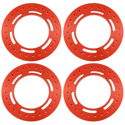 ZenithRide 4pcs 2,9 Zoll Metallradringe kompatibel mit 1 6 -Skala -RC -Autos wie SCX6 AXI05000 AXI05001 Trail Honcho Upgrade -Teile(D Red) von ZenithRide
