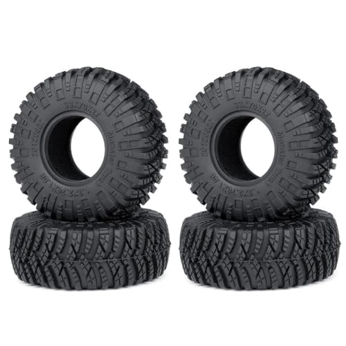 ZenithRide 4pcs 33x70x27mm Gummi -Radreifen Swamper Schlammgelände für 1/24 1/18 Skala RC Crawler Car Upgrade -Teile, die mit SCX24 -Modellen kompatibel sind(Type B 4Pcs) von ZenithRide