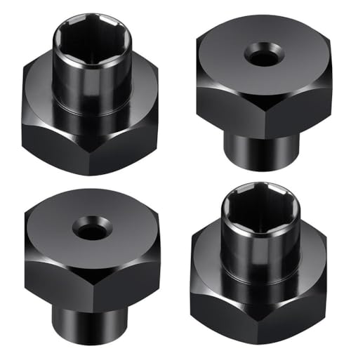 ZenithRide 4pcs 5 mm bis 7 mm oder 12 mm Sechskantrad -Hub -Adapter, die mit 1/24 Rädern auf 1/10 RC -Auto -Upgrade -Teilen für SCX24- und D12 -Modelle kompatibel sind(5 to 12mm) von ZenithRide