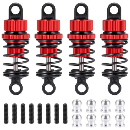 ZenithRide 4pcs 50 mm 52 mm Aluminiumöl -Stoßdämpfer Dämpfer Set kompatibel mit 1 10 -Skala -RC -Drift -Autos für M03 M04 M05 M06 Modelle Upgrade -Teile(50mm Red) von ZenithRide