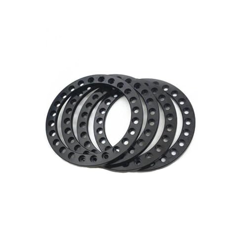 ZenithRide 4pcs Aluminium 1,9 -Zoll -Radschloss Ring -Kompatibel mit 1 10 -Skala RC Crawler Car Upgrade Teile Austausch(Black) von ZenithRide