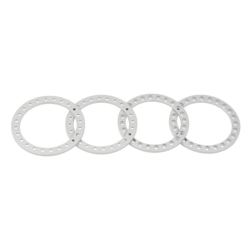 ZenithRide 4pcs Aluminium 1,9 -Zoll -Radschloss Ring -Kompatibel mit 1 10 -Skala RC Crawler Car Upgrade Teile Austausch(Matt Silver) von ZenithRide