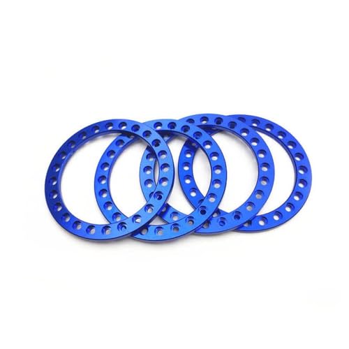 ZenithRide 4pcs Aluminium 1,9 -Zoll -Radschloss Ring -Kompatibel mit 1 10 -Skala RC Crawler Car Upgrade Teile Austausch(Royal Blue) von ZenithRide