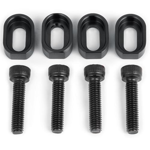 ZenithRide 4pcs Aluminium Motorhalterung Ovaler Unterlegscheiben mit Schrauben für 6s 8S 1 5 Skala RC -Car -Cars -Modell -Upgrade -Ersatzteile kompatibel(Black) von ZenithRide