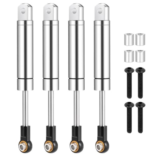 ZenithRide 4pcs Aluminium -Stoßdämpfer kompatibel mit 1 10 -Skala RC Rock Crawler Fernbedienungsautos Ersatzteile(Silver) von ZenithRide