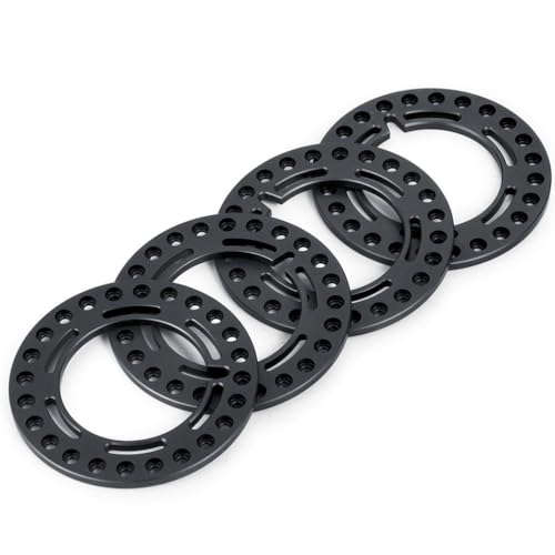 ZenithRide 4pcs Metall 52,5 mm 1,9 Zoll Beadlock -Rad -Außenringe mit 1 10 -Skala -RC -Rock -Crawler -Autos für CC01 und ähnliche Modelle kompatibel(Black) von ZenithRide