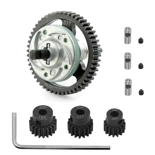 ZenithRide 6878 Slipperkupplung Set mit 15T 17T 19T -Ritzel Zahnrädern, die mit 1 10 Skala 4x4 und Ersatzteilen kompatibel sind(52T) von ZenithRide