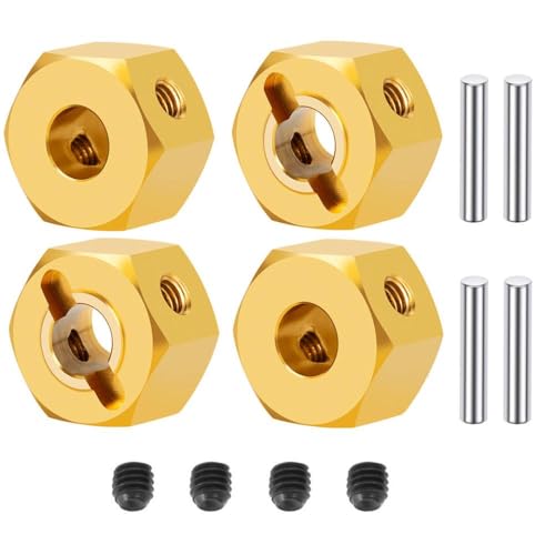 ZenithRide 8mm 10 mm 12 mm Messingrad Hex Extened Adapter Portal Achse Stub Antriebswelle kompatibel mit 1 10 -Skala -RC -Crawler -Autos und Teilen(8mm) von ZenithRide