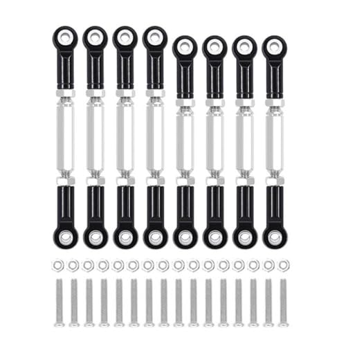 ZenithRide C14 C24 Mn Mn99S Metall Chassis Link Stange Zugabbleibungsverknüpfung kompatibel mit RC -Autoteilen und Zubehör(Black) von ZenithRide