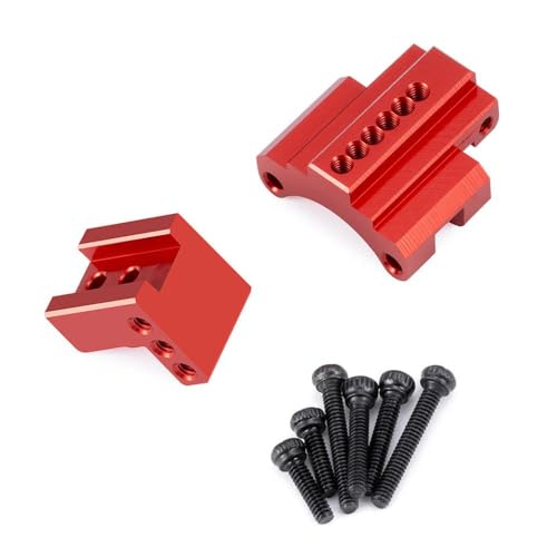 ZenithRide Einstellbare hintere Achsenverbindungsmontage kompatibel mit SCX24 1/24 Skala RC Cars Fits C10 Modelle Aluminium -Upgrade Teil(Red) von ZenithRide