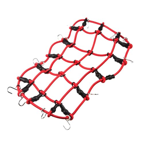 ZenithRide Elastisches Gummi -Seilspeichernetz für 1 10 -Skala -RC -Auto -Dachträgergepäck mit verschiedenen RC -Modellen kompatibel(Red) von ZenithRide