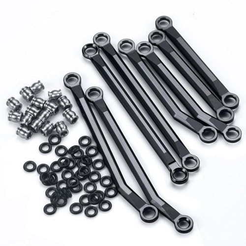ZenithRide Linkstäbe für 1 18 -Skala -RC -Auto -Upgrade -Aluminium -Chassis -Verknüpfungsteile, die mit verschiedenen Modellen kompatibel sind(Black 8Pcs) von ZenithRide