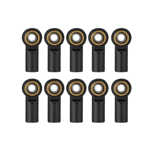 ZenithRide M3 Aluminium CCW -Gewindeverbindungsstab -Stangenkugel Endkopf kompatibel mit RC Crawler Car -Modellen von 1/10 Skala wie CC01(Black 10Pcs) von ZenithRide