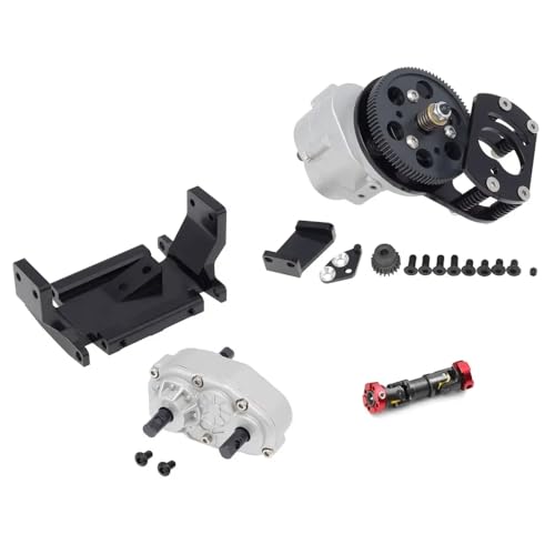 ZenithRide Metal R3 Eingeschwindigkeitsgetriebe Transmissionsübertragung für 1 10 Skala RC Crawler kompatibel mit Geland II FJ40 G2 D110 und ähnlichen Modellen(1 Set Silver) von ZenithRide