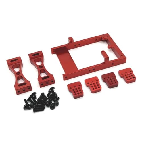 ZenithRide RC Car Servo Mount Bracket Set C14 C24 B14 B24 Mn99S Metall Beam Crossbeam Shock Tower Upgrade -Teile, die mit verschiedenen 1 10 -Skalierungsmodellen kompatibel sind(Red) von ZenithRide