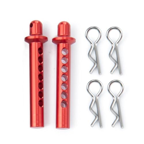 ZenithRide RC Crawler Car Model Upgrade Teile Autoschalen -Säulenkörperposthalter -Halterungen mit R -Clips, die mit 1 10 Skala II 90046 kompatibel sind(Red) von ZenithRide