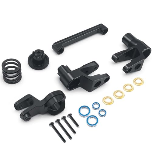 ZenithRide Schocktürme Mount Lenkung Montage -Lager -Kit -Scheinwerfer Rücklichter für 1 10 maxx maxx widemaxx 89086 4 kompatibel mit ähnlichen RC -Modellen kompatibel(Steering Assembly) von ZenithRide
