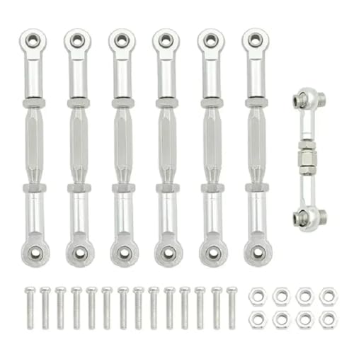 ZenithRide Turnbuckle Camber Link Stange Linkage Set kompatibel mit 1 10 Skala 4x4 VXL 2WD RC -Autos wie Hoss und ähnlichen Modellen(Silver) von ZenithRide