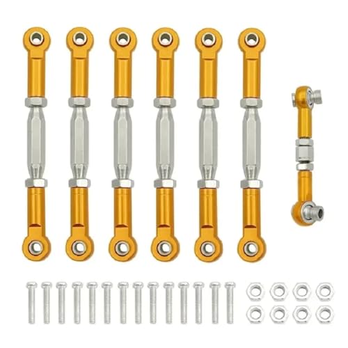 ZenithRide Turnbuckle Camber Link Stange Linkage Set kompatibel mit 1 10 Skala 4x4 VXL 2WD RC -Autos wie Hoss und ähnlichen Modellen(Yellow) von ZenithRide