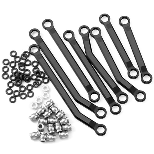 ZenithRide Verknüpfungsverbindungsstange Set für 1 18 -Skala -RC -Auto -Upgrade -Teile, die mit verschiedenen Modellen Aluminiumlenkungsbindungssatz kompatibel sind(Black) von ZenithRide