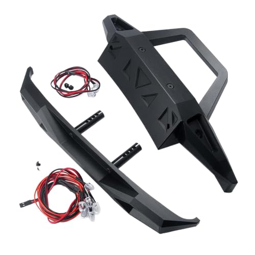 ZenithRide Vordere hintere Metall Stoßfänger mit -Licht kompatibel mit 1/6 -Skala -RC -Crawler -Automodellen SCX6 AXI05000 AXI05001 Trail Honcho(Front and Rear) von ZenithRide