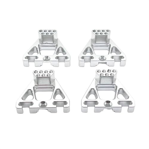 ZenithRide YK4106 YK4107 Metallschockturm -Halterung vorne und hinten für 1 10 -Skala -RC -Cars -Teile, die mit verschiedenen Modellen kompatibel sind(Silver) von ZenithRide