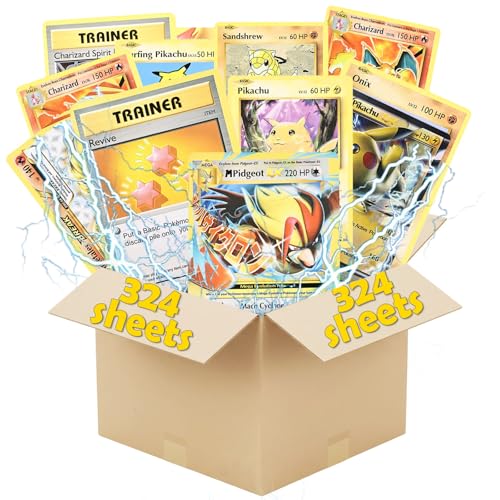 Packung Mit 324 Pcs Cartoon Karten Seltene Karten Set,Sammelkartenspiel Keine Duplikate Karikaturen Comics Sammelkarten Einschließlich Verschiedener Seltener Mit Glitzernden Holo Packung Mit 324 Pcs Cartoon Karten Seltene Karten Set,Sammelkartenspiel Keine Duplikate Karikaturen Comics Sammelkarten Einschließlich Verschiedener Seltener Mit Glitzernden Holo von Zenithle